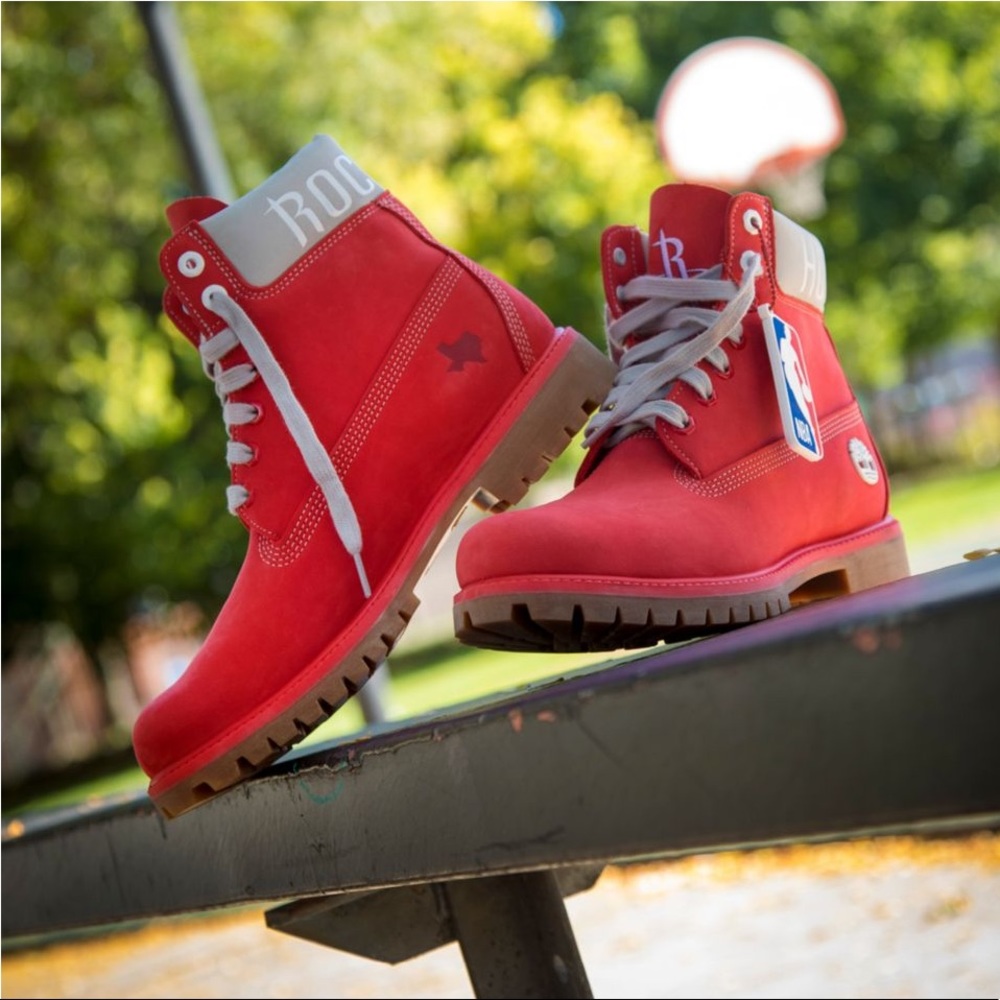 MEN'S TIMBERLAND X NBA HOUSTON ROCKETS BOOTS - Picture 6 of 10